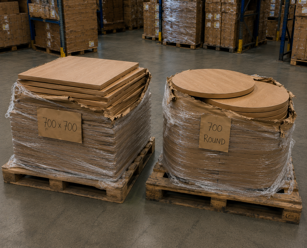 25mm Laminate Table Tops - Oak Effect - Clearance – contract commercial furniture for restaurants & hotels UK