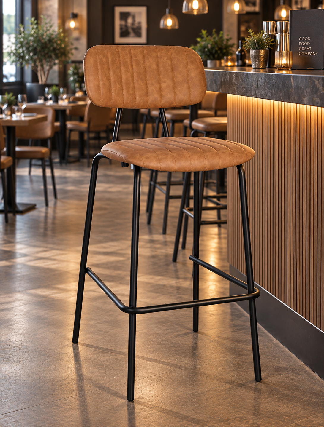 Chelsea Highchair Brown / Black Frame