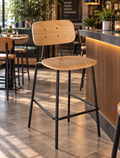 Chelsea Highchair Clear Lacquer / Black Frame