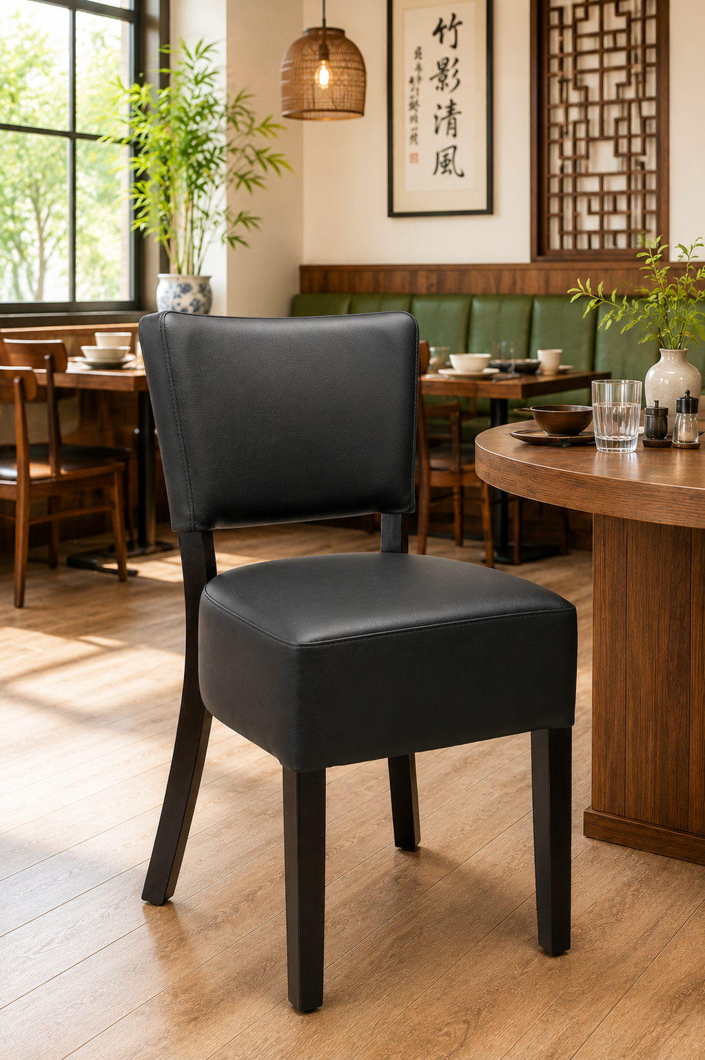 Hertford Side Chair Black / Black Frame