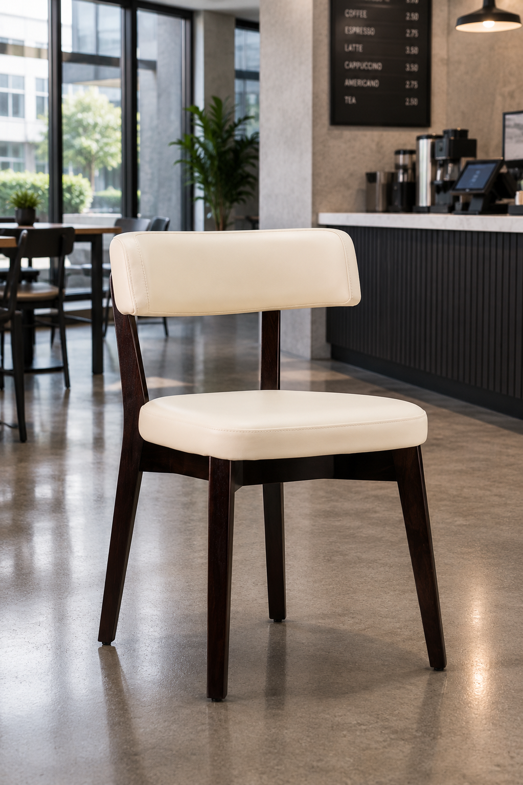 Ware Side Chair Ivory / Wenge Frame