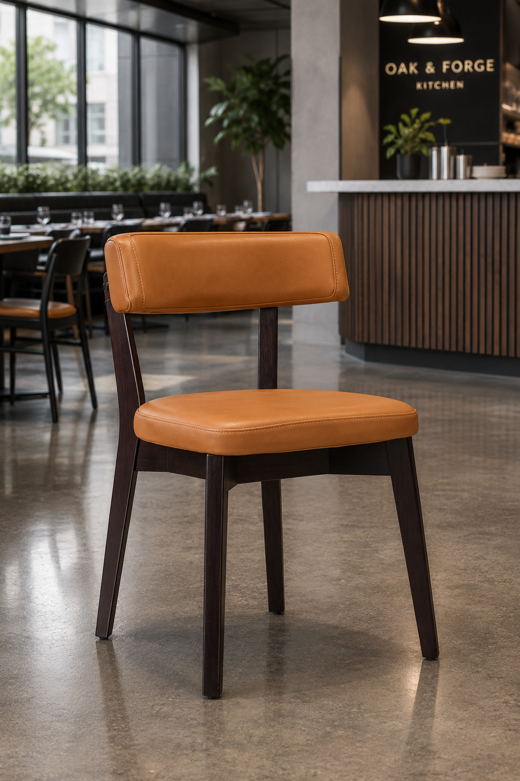 Ware Side Chair Ochre / Wenge Frame