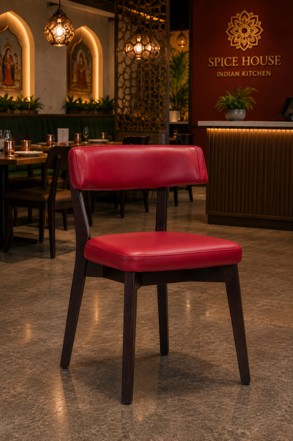 Ware Side Chair Wine / Wenge Frame