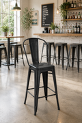 Tolix Style Highchair - Matt Black