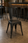 Tolix Style Side Chair - Black Matt