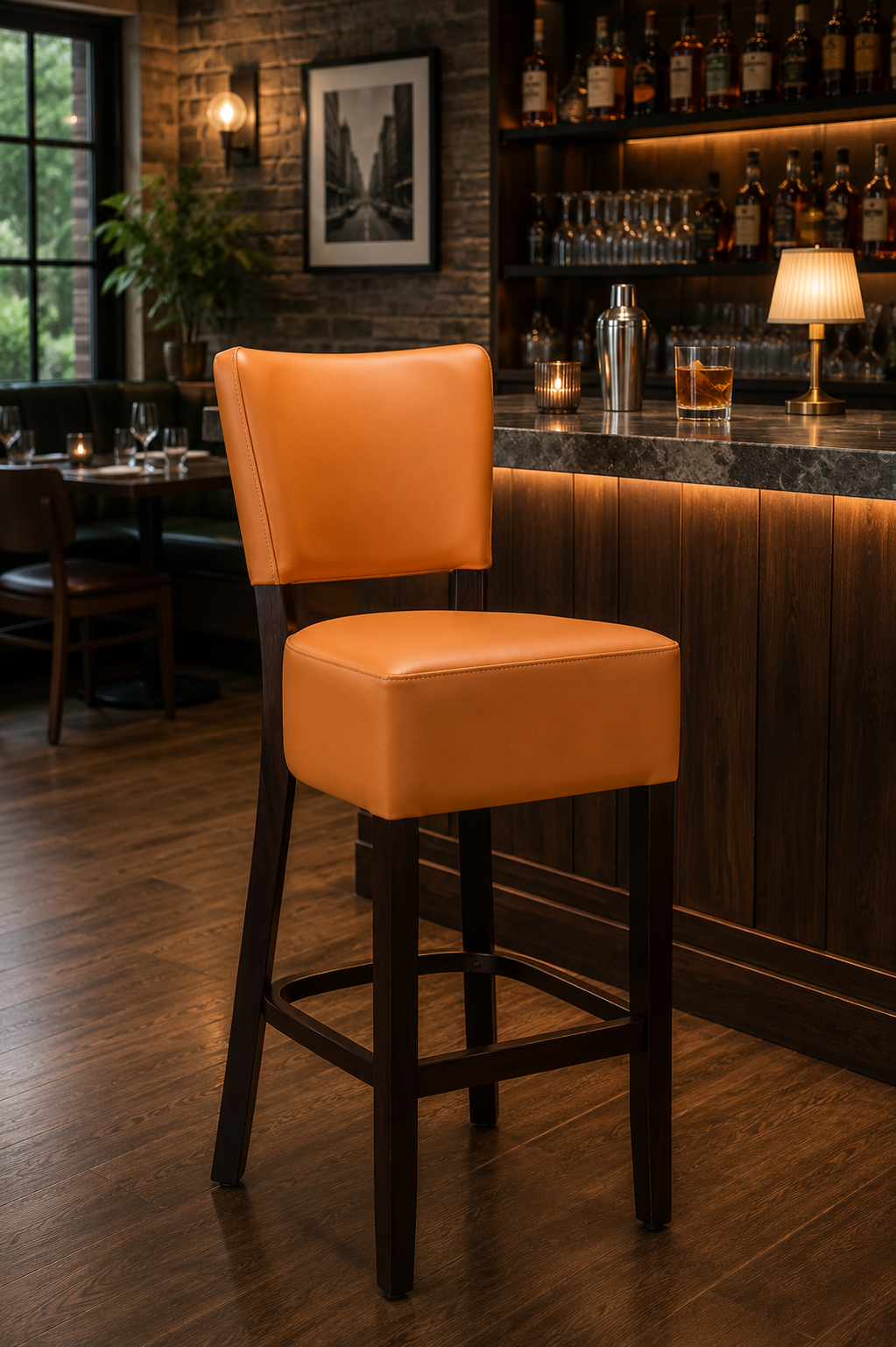 Hertford Highchair Ochre / Wenge Frame