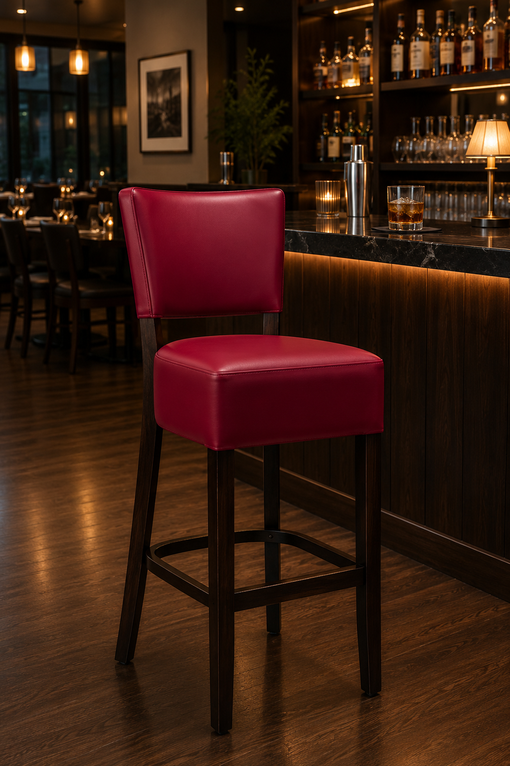 Hertford Highchair Wine / Wenge Frame