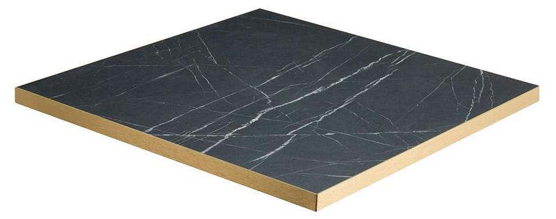 Black Pietra / Gold Edge 25mm Laminate Top