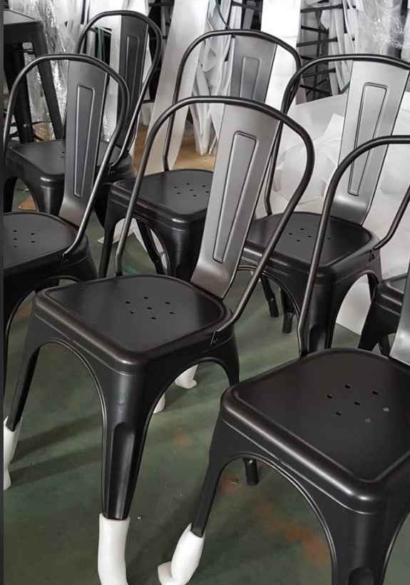 CLEARANCE – Black Industrial Metal Chairs – £35 Each