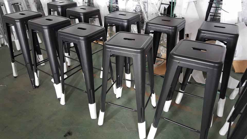 CLEARANCE – Black Industrial Metal Stools – £35 Each