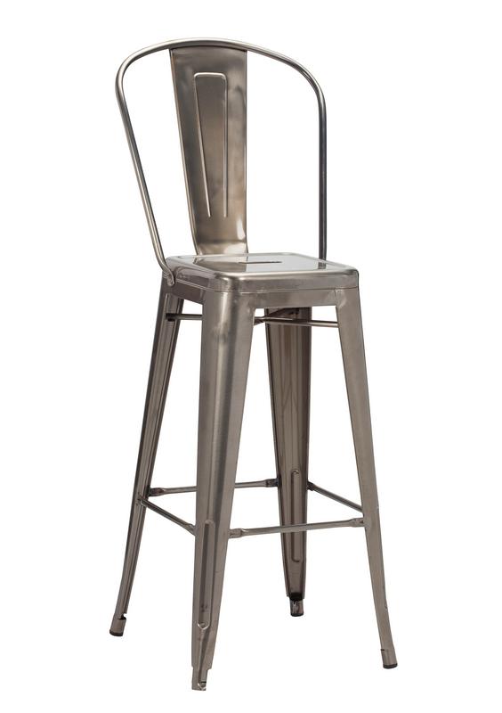 Tolix Style Highchair - Gun Metal Grey