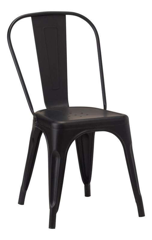 Tolix Style Side Chair - Black Matt