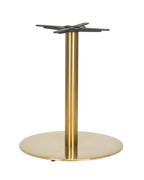 Tring Large Round Brass Table Base - Dining Height