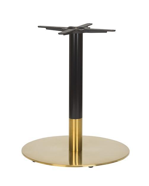 Tring Large Round Black Brass Table Base - Dining Height