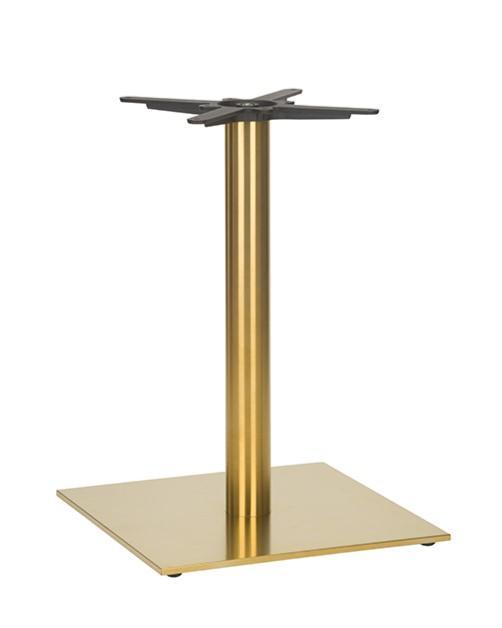 Tring Large Square Brass Table Base - Dining Height