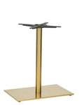 Tring Single Rectangular Brass Table Base - Dining Height