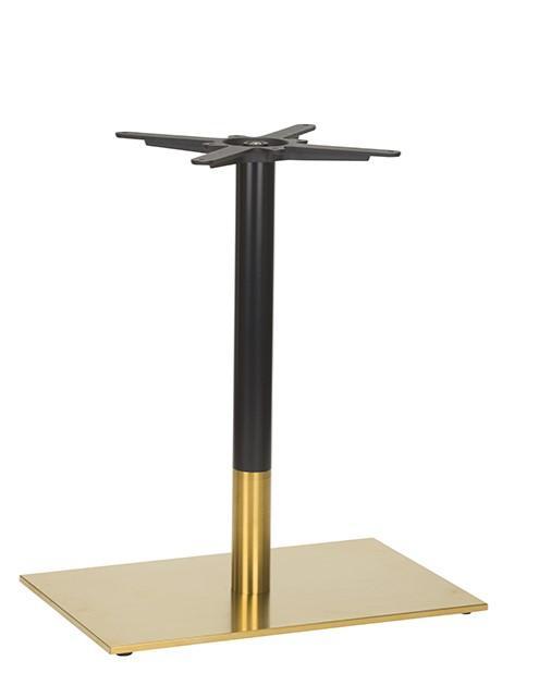 Tring Rectangular Table Base - Black / Brass - Dining Height