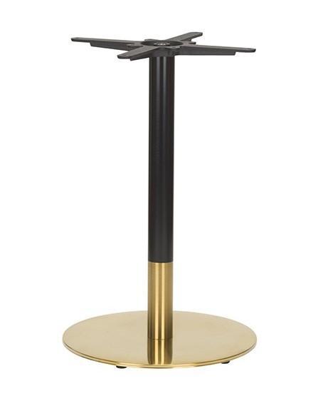 Tring Small Round Table Base Black / Brass - Dining Height