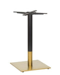 Tring Small Square Table Base Black / Brass - Dining Height