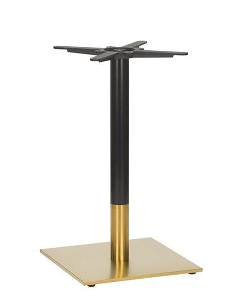 Tring Small Square Table Base Black / Brass - Dining Height