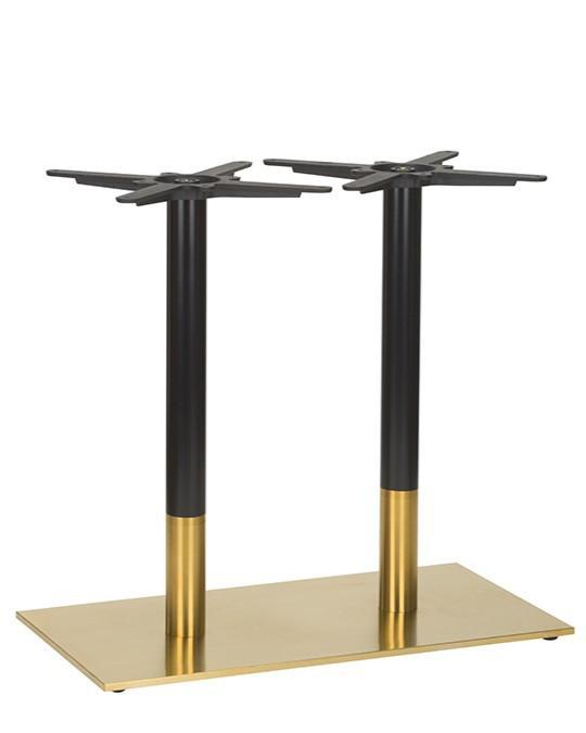 Tring Twin Black Brass Table Base - Dining Height