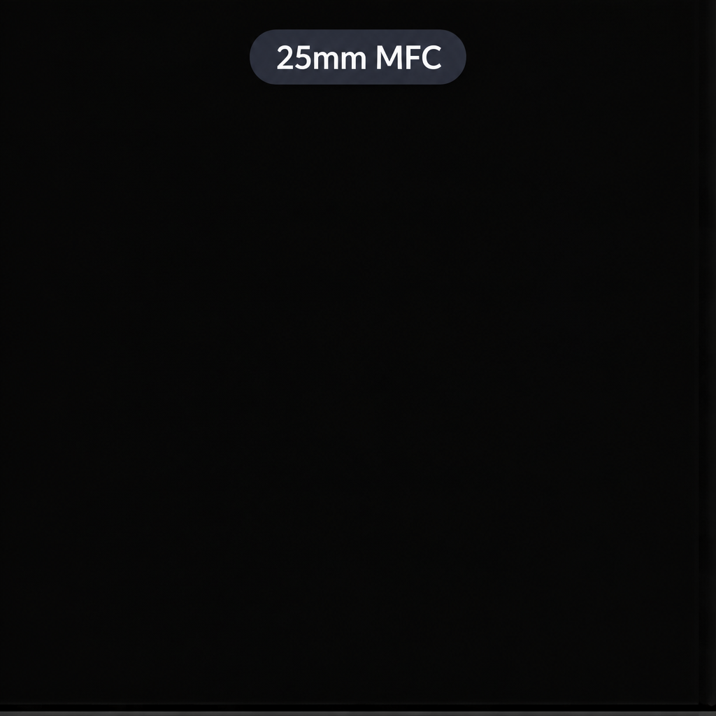 Black 25mm MFC Commercial Table Tops