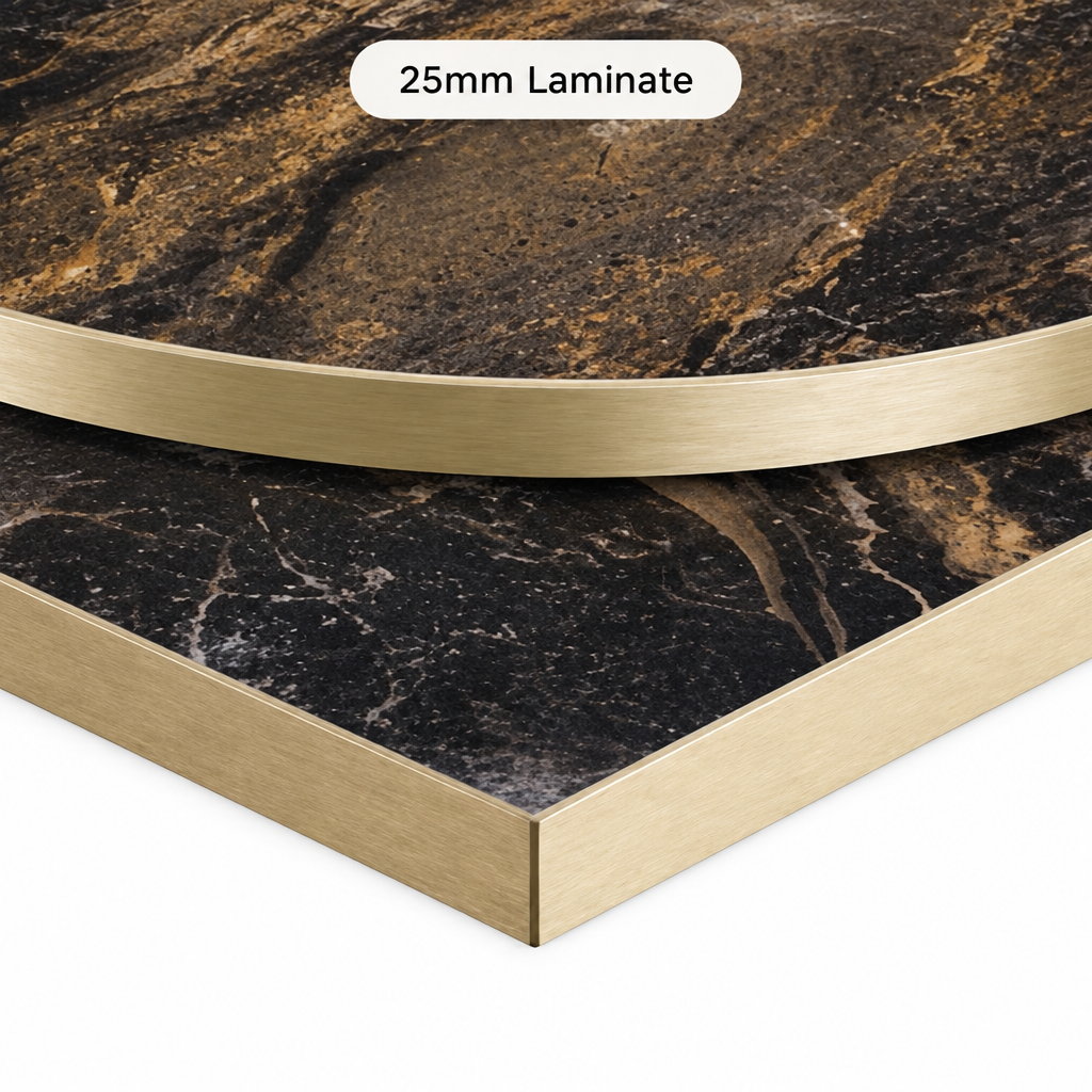 Restaurant Table Tops - Cappuccino 25mm Laminate Finish