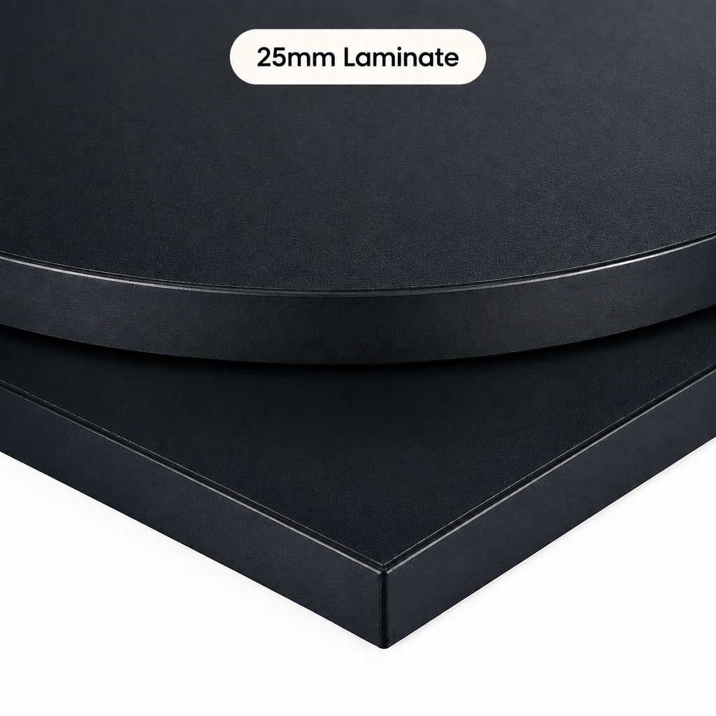 Restaurant Table Tops - Egger Black Commercial Table Top