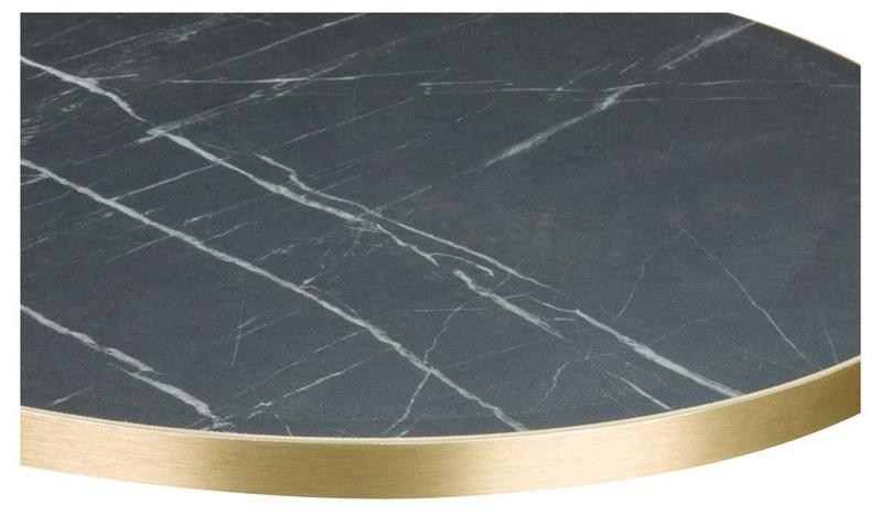Black Pietra / Gold Edge 25mm Laminate Top