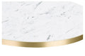 White Pietra / Gold Edge 25mm Laminate Top