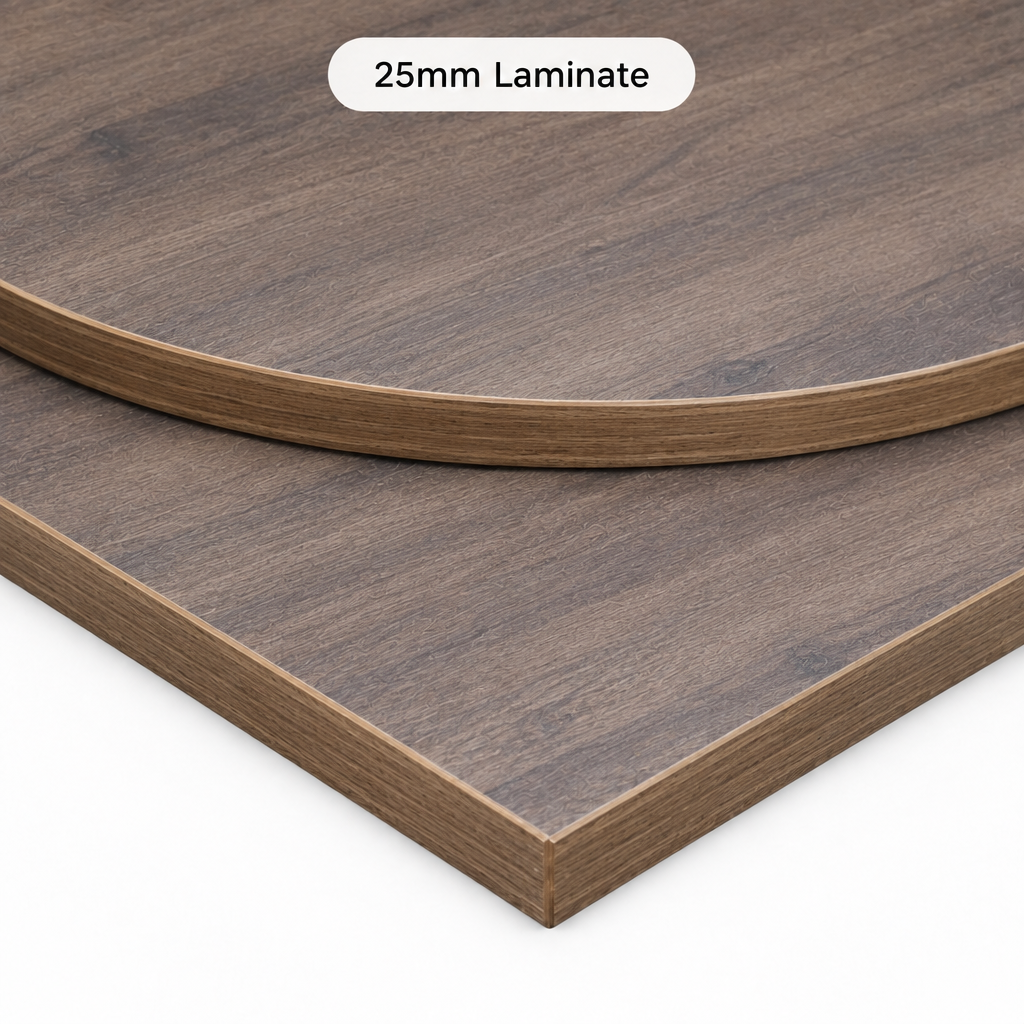 Restaurant Table Tops - Walnut 25mm Laminate