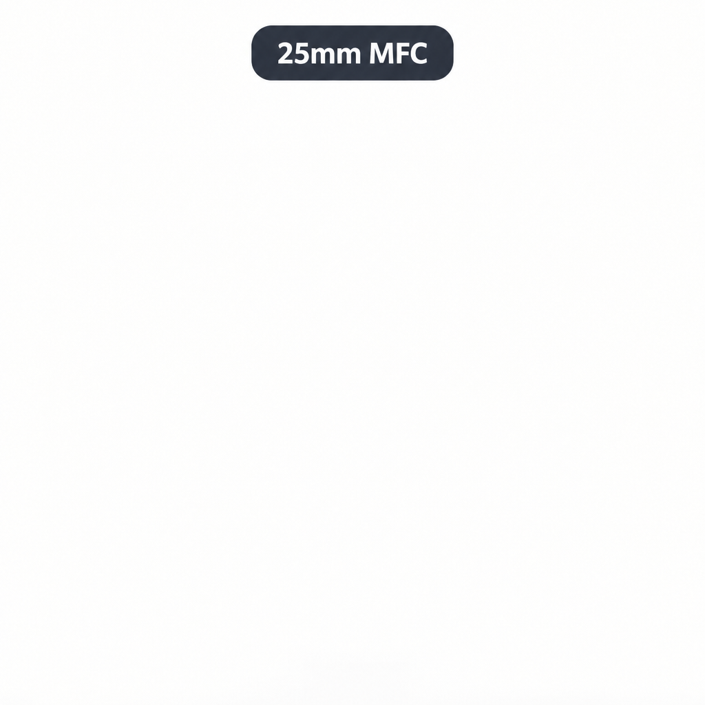 White 25mm MFC Commercial Table Tops